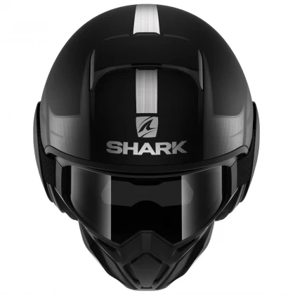 Cască Moto Open Face SHARK STREET DRAK TRIBUTE RM MAT · Negru / Gri  - 1