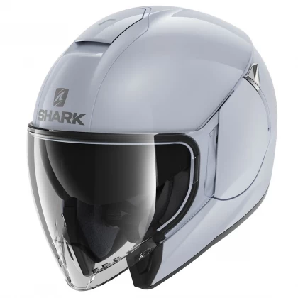 Cască Moto Open-Face SHARK CITYCRUISER DUAL BLANK · Alb / Argintiu  - 0