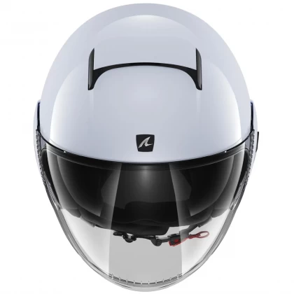 Cască Moto Open Face SHARK NANO BLANK · Alb / Argintiu  - 1