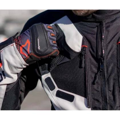 Geacă Moto din Textil SIXGEAR VORTEX · Gri / Alb / Roșu  - 5