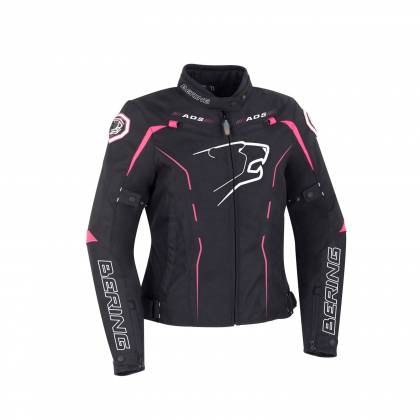 Geacă Moto Damă din Textil BERING LADY KALOWAY · Negru / Roz  - 0