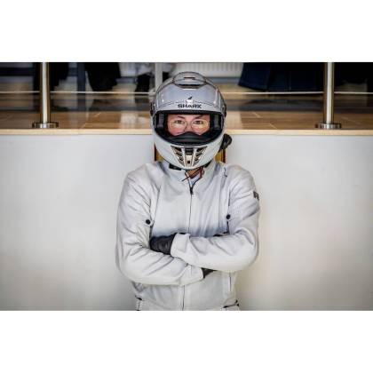 Cască Moto Integrală SHARK SPARTAN RS BLANK · Alb / Argintiu  - 6