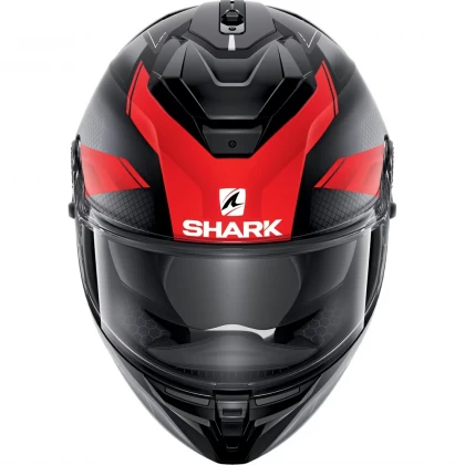 Cască Moto Integrală SHARK SPARTAN GT BCL. MICR. ELGEN MAT · Negru Mat / Roșu  - 1