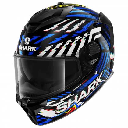 Cască Moto Integrală SHARK SPARTAN GT BCL. MICR. E-BRAKE · Negru / Albastru / Galben  - 0