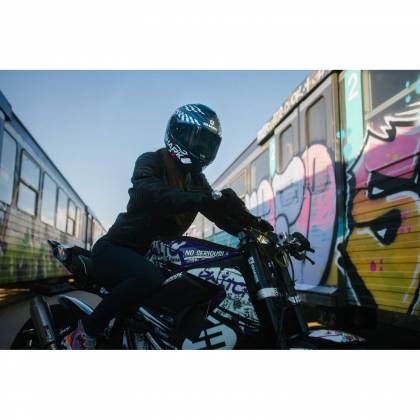 Cască Moto Integrală SHARK SPARTAN GT BCL. MICR. E-BRAKE MAT · Negru / Alb / Albastru  - 2