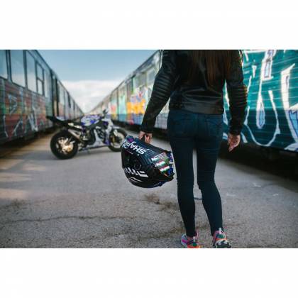 Cască Moto Integrală SHARK SPARTAN GT BCL. MICR. E-BRAKE MAT · Negru / Alb / Albastru  - 3