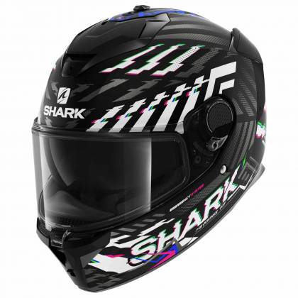 Cască Moto Integrală SHARK SPARTAN GT BCL. MICR. E-BRAKE MAT · Negru / Alb / Albastru  - 0