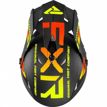 Cască Enduro - Cross - Snowmobil FXR RACING BLADE RACE DIV · Negru Mat / Portocaliu / Galben-Fluo  - 1