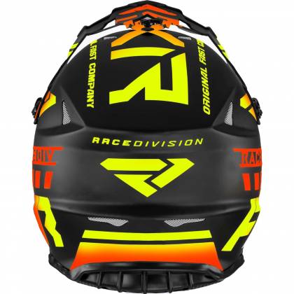 Cască Enduro - Cross - Snowmobil FXR RACING BLADE RACE DIV · Negru Mat / Portocaliu / Galben-Fluo  - 4