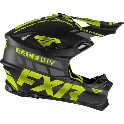 Cască Enduro - Cross - Snowmobil FXR RACING BLADE RACE DIV · Negru Mat / Galben-Fluo  - 2