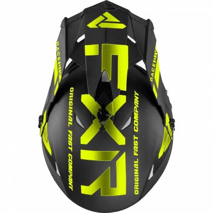 Cască Enduro - Cross - Snowmobil FXR RACING BLADE RACE DIV · Negru Mat / Galben-Fluo  - 1