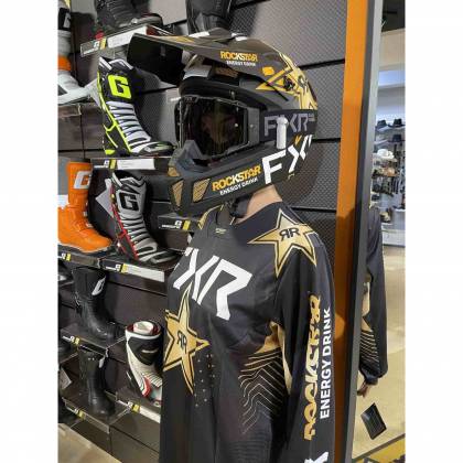 Cască Enduro - Cross - Snowmobil FXR RACING CLUTCH ROCKSTAR · Negru / Auriu / Alb  - 2