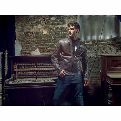 Geacă Moto din Piele SEGURA COBRA · Maro  - 2