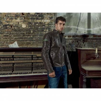 Geacă Moto din Piele SEGURA COBRA · Maro  - 1