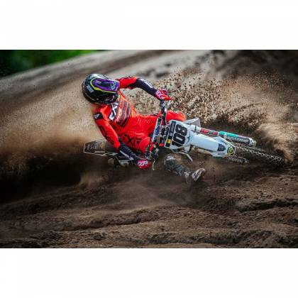 Pantaloni Enduro FXR RACING OFF-ROAD MX · Negru / Gri / Roșu  - 3