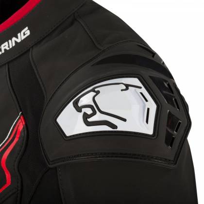 Geacă Moto din Piele BERING SPRINT-R · Negru / Roșu  - 3