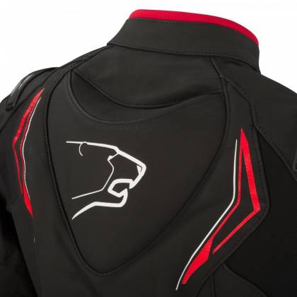 Geacă Moto din Piele BERING SPRINT-R · Negru / Roșu  - 4