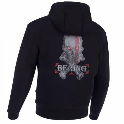 Hanorac Moto cu Protecții & Kevlar BERING HOODIZ 2 · Negru / Roșu  - 2