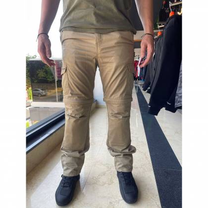 Pantaloni Moto din Textil TRILOBITE 1864 DUAL 2IN1 · Bej  - 1