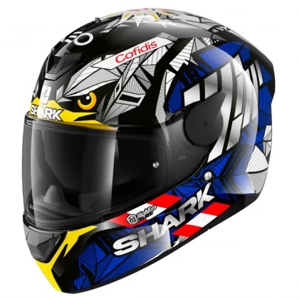 Cască Moto Integrală SHARK D-SKWAL 2 REPLICA OLIVEIRA FALCAO · Negru / Gri / Albastru / Galben  - 0