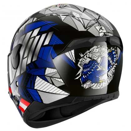 Cască Moto Integrală SHARK D-SKWAL 2 REPLICA OLIVEIRA FALCAO · Negru / Gri / Albastru / Galben  - 2