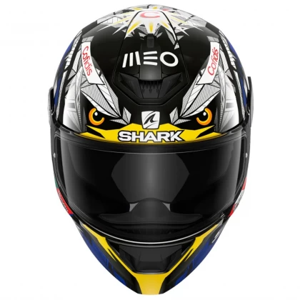 Cască Moto Integrală SHARK D-SKWAL 2 REPLICA OLIVEIRA FALCAO · Negru / Gri / Albastru / Galben  - 1
