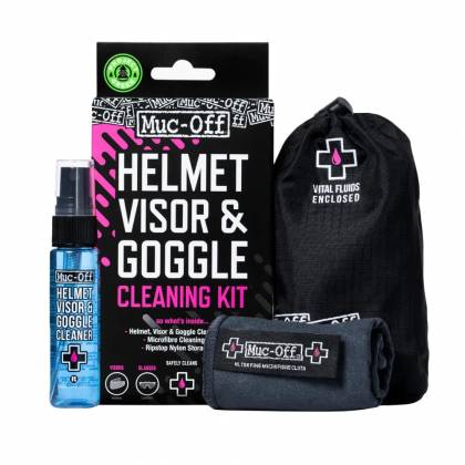 Kit de Curățare Cască Moto MUC-OFF HELMET, VISOR & GOGGLE CLEANING KIT 30ml