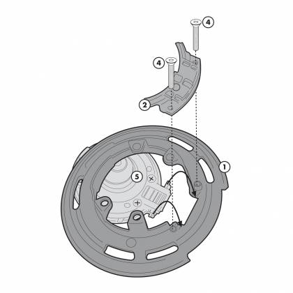 Suport Prindere Geantă pentru Rezervor Moto GIVI BF22  - 2