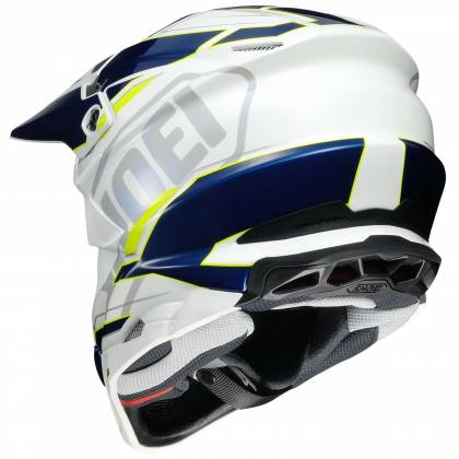 Cască Enduro Off-Road SHOEI VFX-WR Allegiant TC-3 · Alb / Albastru / Galben-Fluo  - 2