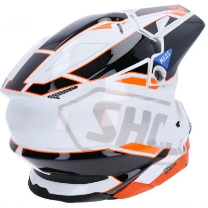 Cască Enduro Off-Road SHOEI VFX-WR Allegiant TC-8 · Negru / Alb / Portocaliu  - 5