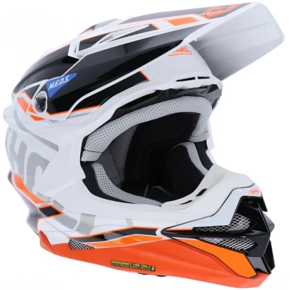 Cască Enduro Off-Road SHOEI VFX-WR Allegiant TC-8 · Negru / Alb / Portocaliu  - 4