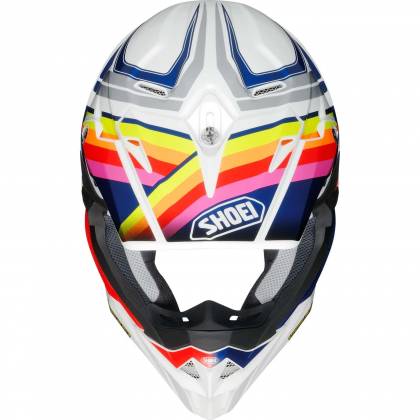 Cască Enduro Off-Road SHOEI VFX-WR Pinnacle TC-1 · Alb / Albastru / Roșu  - 2