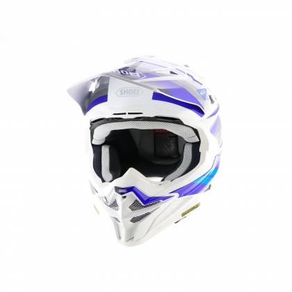 Cască Enduro Off-Road SHOEI VFX-WR Pinnacle TC-2 · Alb / Negru / Albastru  - 2