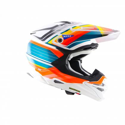 Cască Enduro Off-Road SHOEI VFX-WR Pinnacle TC-8 · Albastru / Portocaliu / Alb  - 1