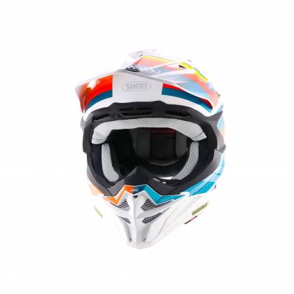 Cască Enduro Off-Road SHOEI VFX-WR Pinnacle TC-8 · Albastru / Portocaliu / Alb  - 3