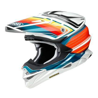 Cască Enduro Off-Road SHOEI VFX-WR Pinnacle TC-8 · Albastru / Portocaliu / Alb  - 0
