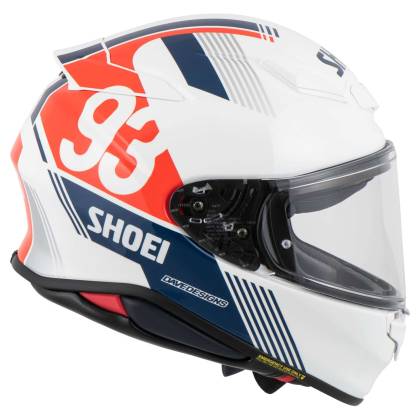 Cască Moto Integrală SHOEI NXR2 MM93 Collection Retro TC-10 · Alb / Albastru / Roșu  - 4