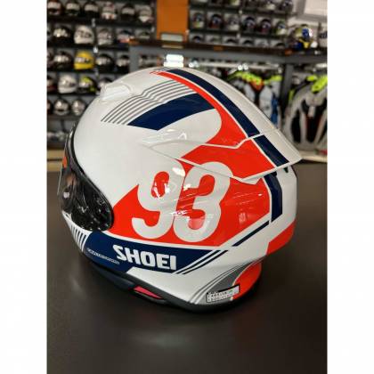 Cască Moto Integrală SHOEI NXR2 MM93 Collection Retro TC-10 · Alb / Albastru / Roșu  - 2