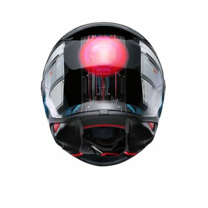 Cască Moto Integrală SHOEI NXR2 Fortress TC-6 · Alb / Negru / Albastru  - 3