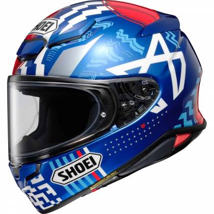 Cască Moto Integrală SHOEI NXR2 Diggia TC-10 · Albastru / Alb / Roșu  - 0