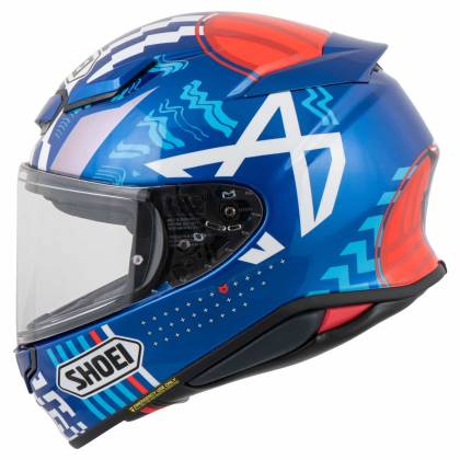 Cască Moto Integrală SHOEI NXR2 Diggia TC-10 · Albastru / Alb / Roșu  - 2