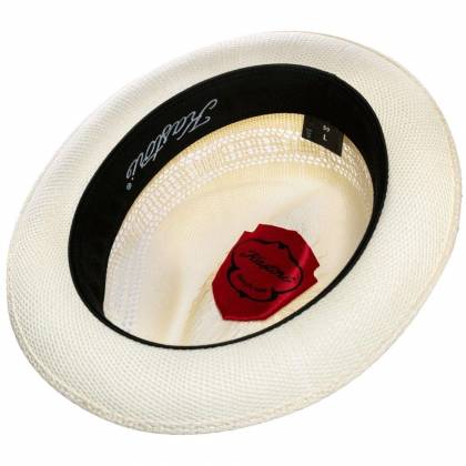 Pălărie Cowboy din Paie tip Panama WILD WEST LENO · Alb  - 1