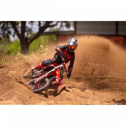 Pantaloni Enduro FXR RACING CLUTCH PRO MX · Negru / Roșu / Gri  - 3