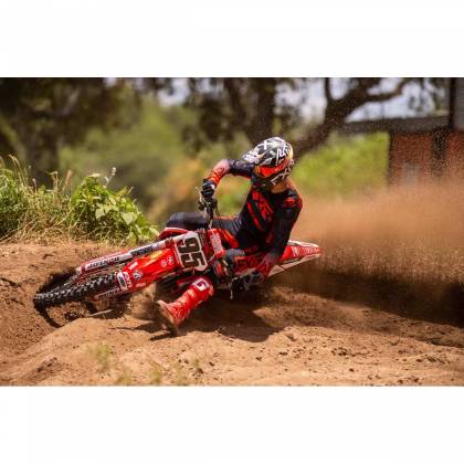 Pantaloni Enduro FXR RACING CLUTCH PRO MX · Negru / Roșu / Gri  - 2