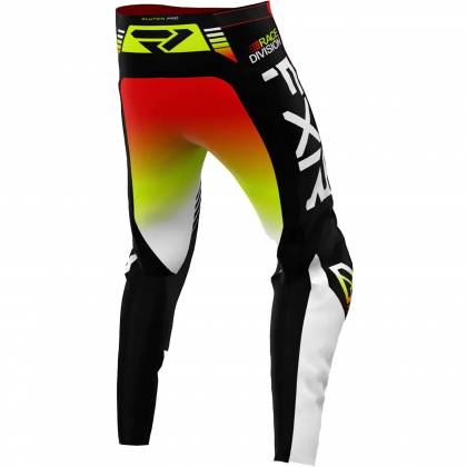 Pantaloni Enduro FXR RACING CLUTCH PRO MX · Negru / Alb / Roșu / Galben-Fluo  - 1