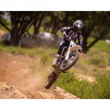 Pantaloni Enduro FXR RACING CLUTCH MX · Negru / Gri / Verde-Fluo  - 2