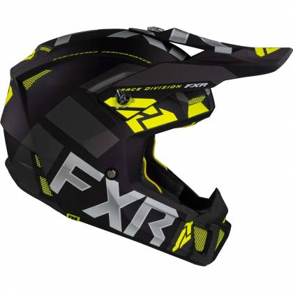 Cască Enduro - Cross - Snowmobil FXR RACING CLUTCH EVO · Negru / Galben-Fluo  - 1