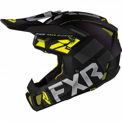 Cască Enduro - Cross - Snowmobil FXR RACING CLUTCH EVO · Negru / Galben-Fluo  - 2