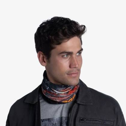 Bandană Tubulară Multifunctională BUFF ORIGINAL ECOSTRETCH ARC REACTOR · Negru / Roșu  - 2