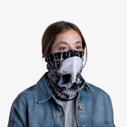 Bandană Tubulară Multifunctională BUFF ORIGINAL ECOSTRETCH N-TRIBE BLACK · Negru / Gri  - 6